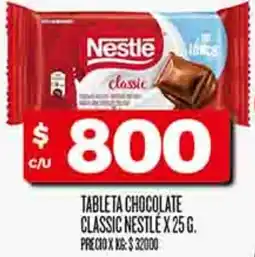 Supermercados DIA Nestlé tableta chocolate classic oferta