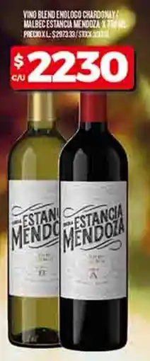 Supermercados DIA Estancia mendoza vino blend enologo chardonay malbec oferta