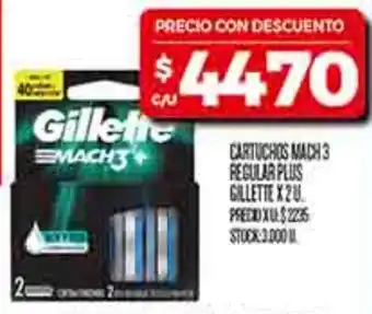 Supermercados DIA Gillette cartuchos mach 3 regular plus oferta