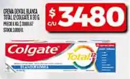 Supermercados DIA Colgate crema dental blanca total 12 oferta