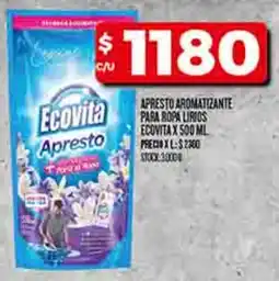 Supermercados DIA Ecovita apresto aromatizante para ropa lirios oferta