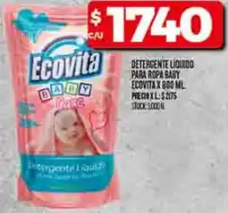 Supermercados DIA Ecovita detergente liquido para ropa baby oferta