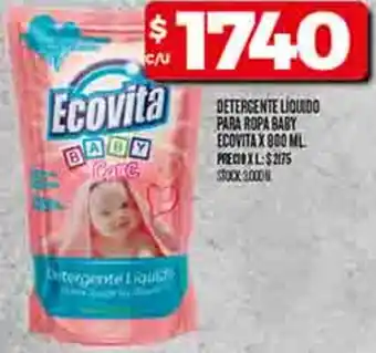 Supermercados DIA Ecovita detergente liquido para ropa baby oferta