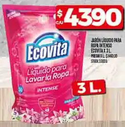 Supermercados DIA Ecovita jabón liquido para ropa intenso oferta