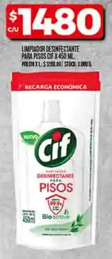 Supermercados DIA Cif limpiador desinfectante para pisos oferta