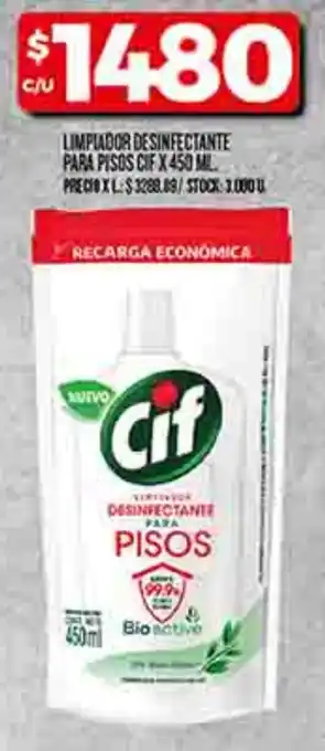 Supermercados DIA Cif limpiador desinfectante para pisos oferta