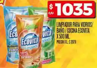 Supermercados DIA Ecovita limpiador para vidrios/ baño/cocina oferta