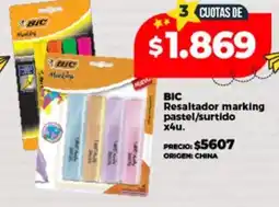 Supermayorista Vital Bic resaltador marking pastel/surtido oferta