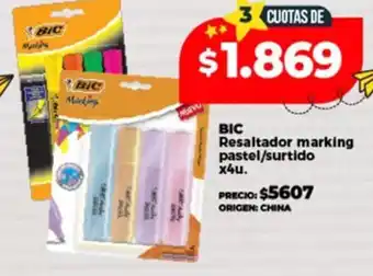 Supermayorista Vital Bic resaltador marking pastel/surtido oferta