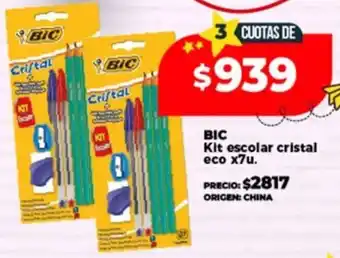 Supermayorista Vital Bic kit escolar cristal eco oferta