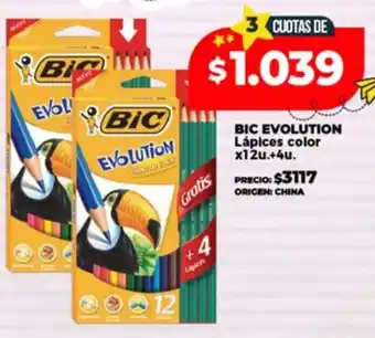 Supermayorista Vital Bic evolution lápices color oferta