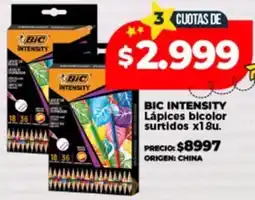 Supermayorista Vital Bic intensity lápices bicolor surtidos oferta