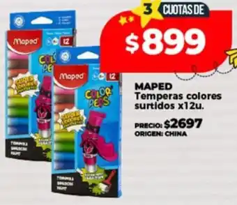 Supermayorista Vital Maped temperas colores surtidos oferta