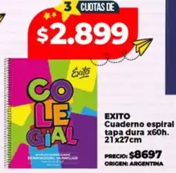 Supermayorista Vital Exito cuaderno espiral tapa dura oferta