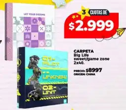 Supermayorista Vital Carpeta big life sweet/game zone oferta