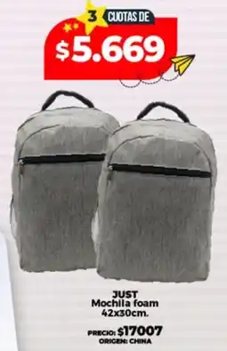 Supermayorista Vital Just mochila foam oferta