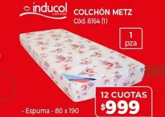 Naldo Lombardi Inducol Colchón Metz 12 Cuotas oferta