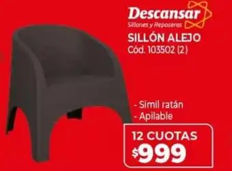 Naldo Lombardi Descansar Sillón Alejo 12 Cuotas oferta