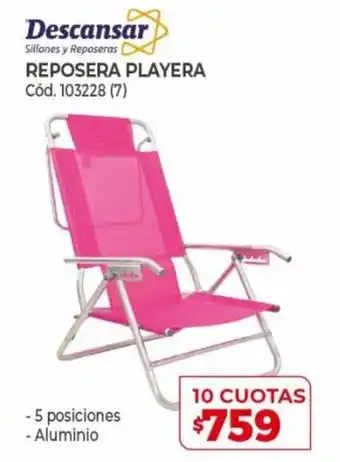 Naldo Lombardi Descansar Reposera Playera 10 Cuotas oferta