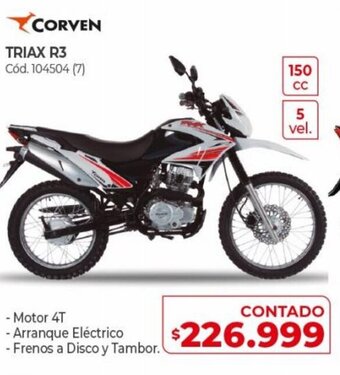 Naldo Lombardi Corven Triax R3 oferta