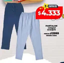 Supermayorista Vital Pantalon colegial azul/gris oferta