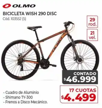 Olmo Bicicleta Wish 290 Disc 17 Cuotas