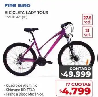 Naldo Lombardi Fire Bird Bicicleta Lady Tour 17 Cuotas oferta