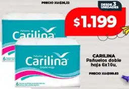 Supermayorista Vital Carilina pañuelos doble hoja oferta