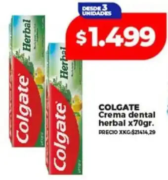 Supermayorista Vital Colgate crema dental herbal oferta