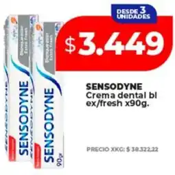 Supermayorista Vital Sensodyne crema dental bl ex/fresh oferta