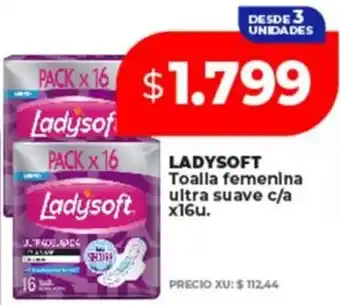 Supermayorista Vital Ladysoft toalla femenina ultra suave oferta