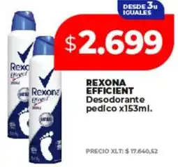 Supermayorista Vital Rexona efficient desodorante pedico oferta