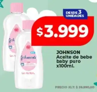 Supermayorista Vital Johnson aceite de bebe baby puro oferta