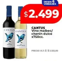 Supermayorista Vital CANTUS Vino malbec/ chenin dulce oferta