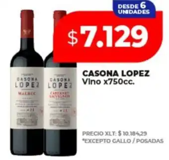 Supermayorista Vital CASONA LOPEZ Vino oferta