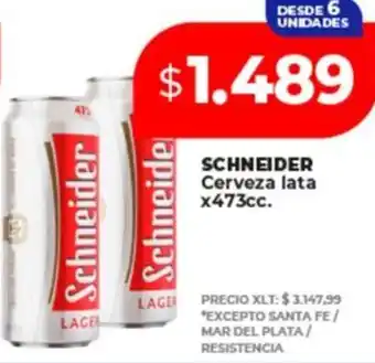 Supermayorista Vital SCHNEIDER Cerveza lata oferta