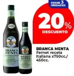 Supermayorista Vital BRANCA MENTA Fernet receta Italiana oferta