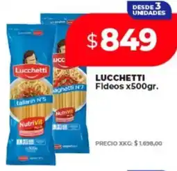 Supermayorista Vital LUCCHETTI Fideos oferta