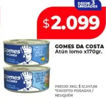 Supermayorista Vital GOMES DA COSTA Atún lomo oferta