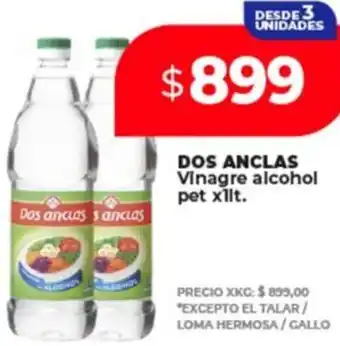 Supermayorista Vital Dos anclas vinagre alcohol pet oferta