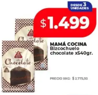 Supermayorista Vital Mamá cocina bizcochuelo chocolate oferta