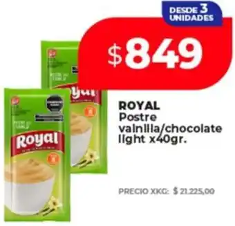 Supermayorista Vital Royal postre vainilla/chocolate light oferta