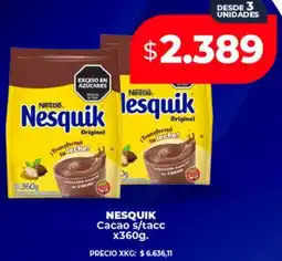 Supermayorista Vital Nesquik cacao s/tacc oferta