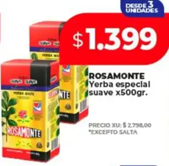 Supermayorista Vital Rosamonte yerba especial suave oferta