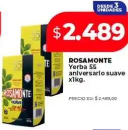 Supermayorista Vital Rosamonte yerba 55 aniversario suave oferta