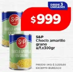 Supermayorista Vital S&p choclo amarillo grano a/f. oferta