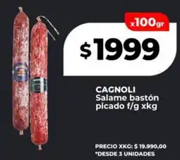 Supermayorista Vital Cagnoli salame bastón picado f/g oferta