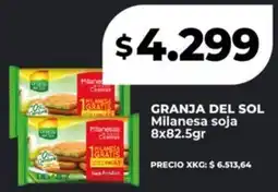 Supermayorista Vital Granja del sol milanesa soja oferta