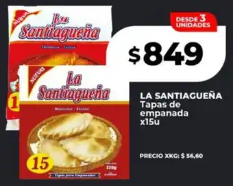 Supermayorista Vital La santiagueña tapas de empanada oferta