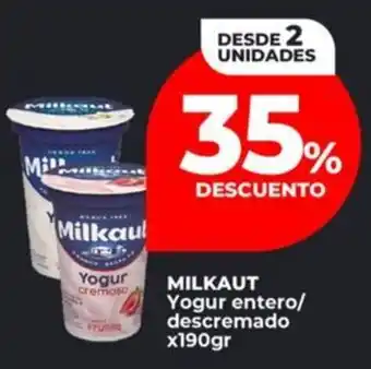 Supermayorista Vital Milkaut yogur entero/ descremado oferta